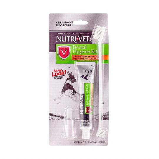 ערכה לניקוי שיניים לכלב-Nutri-Vet Oral Hygiene Kit